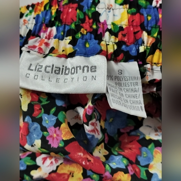 Liz Claiborne Vibrant Floral Maxi Skirt with Black Belt Size Small - Picture 3 of 5